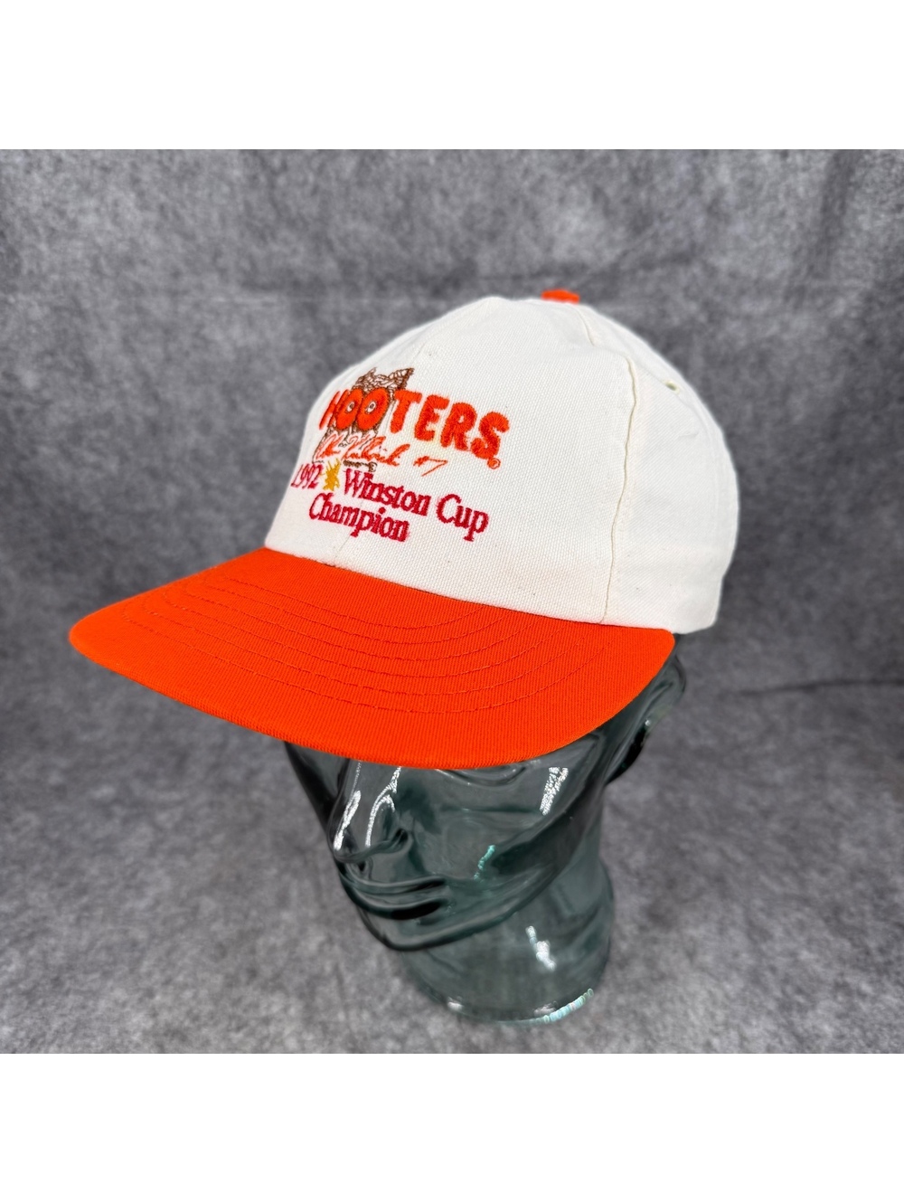 Vintage 1992 Hooters Alan Kulwicki Winston Cup Champion SnapBack Hat Orange 066